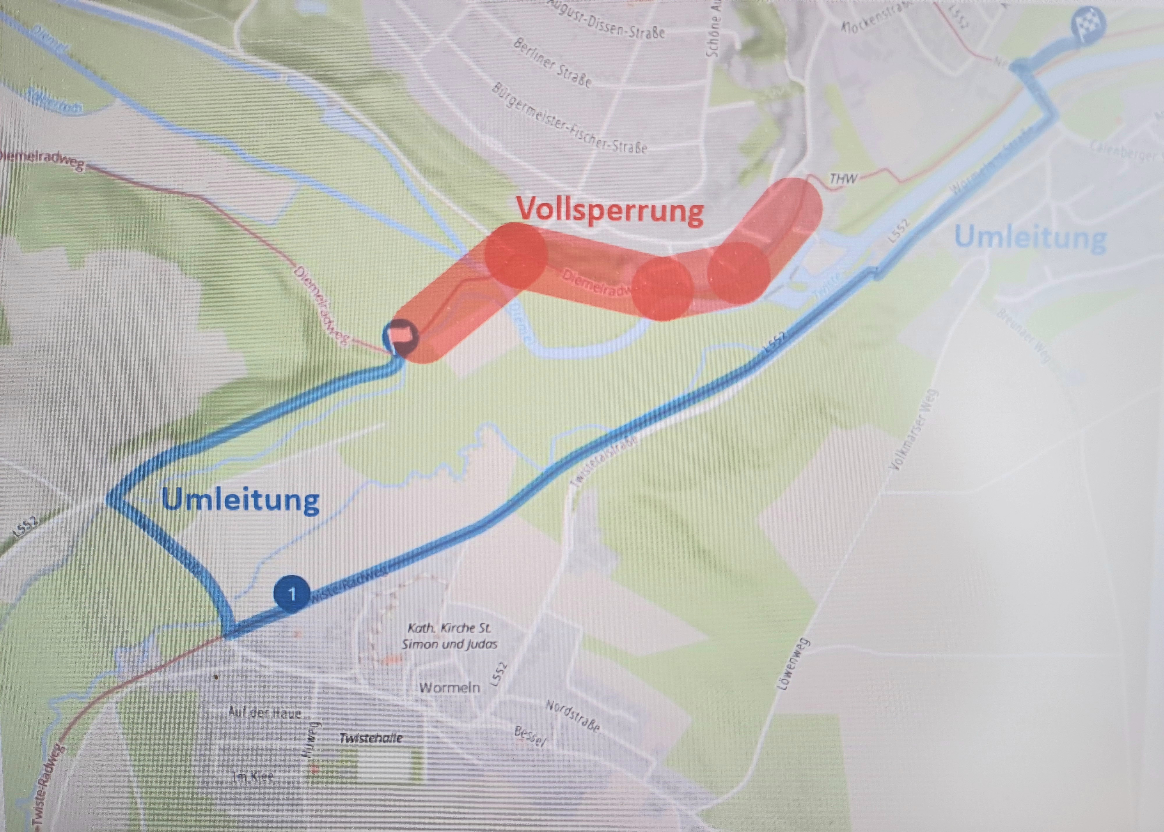 Umleitung Warburg