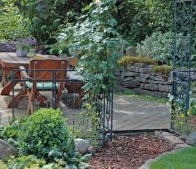 Sitzecke drau&szlig;en Ferienwohnung Hoppe Warburg