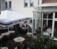 GastronomieTerrasse im Restaurant Hotel Hessischer Hof Bad Karlshafen